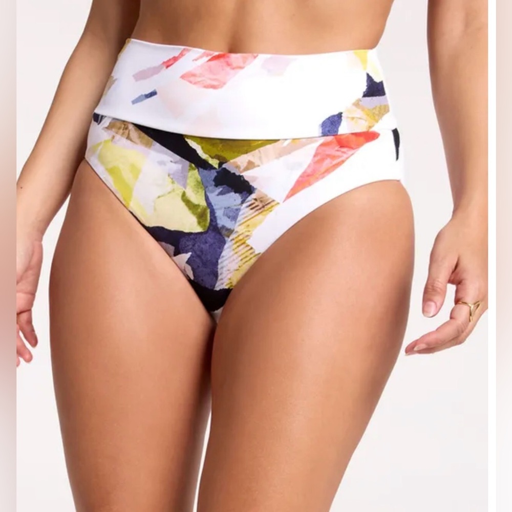 Calia Multicolor Abstract High-Waisted Bikini Bottom